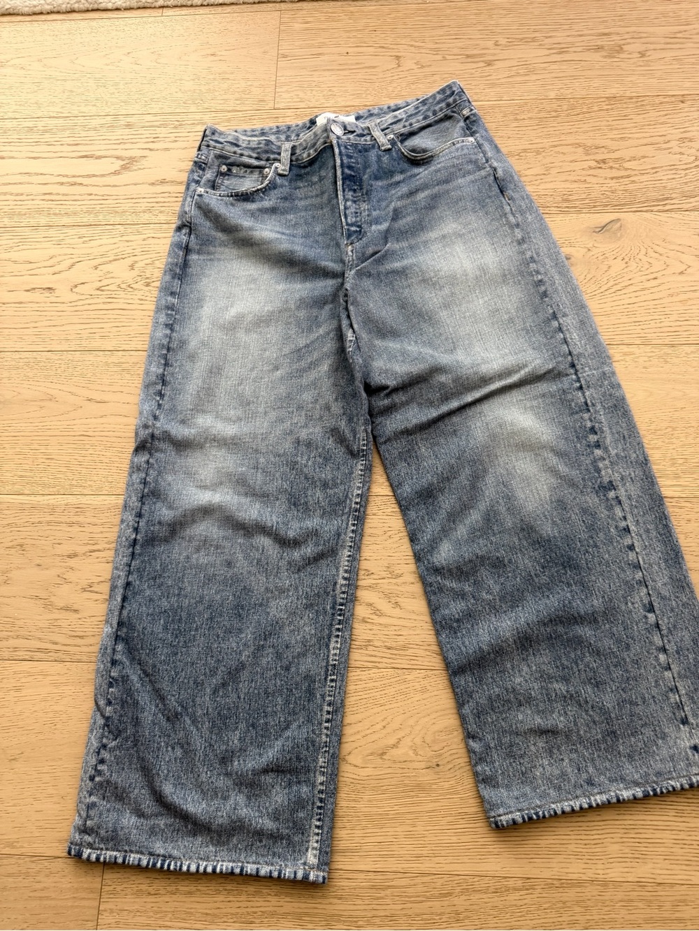 Rag & Bone Wide Leg Women's denim sweats Washed Blue